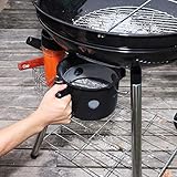 TACKLIFE Holzkohle Grill, Kugelgrill 91 * 76 * 56 cm, ø 57cm mit 4 Dicke Beine, Rundgrill mit Extra Grill und Regal, geeignet für Partys, Camping, Grillen (Empfohlene: 5-12 Personen) - CG01A - 2