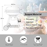TACKLIFE Holzkohle Grill, Kugelgrill 91 * 76 * 56 cm, ø 57cm mit 4 Dicke Beine, Rundgrill mit Extra Grill und Regal, geeignet für Partys, Camping, Grillen (Empfohlene: 5-12 Personen) - CG01A - 4