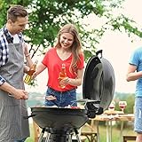 TACKLIFE Holzkohle Grill, Kugelgrill 91 * 76 * 56 cm, ø 57cm mit 4 Dicke Beine, Rundgrill mit Extra Grill und Regal, geeignet für Partys, Camping, Grillen (Empfohlene: 5-12 Personen) - CG01A - 6