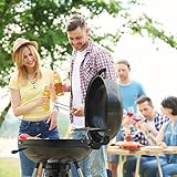 TACKLIFE Holzkohle Grill, Kugelgrill 91 * 76 * 56 cm, ø 57cm mit 4 Dicke Beine, Rundgrill mit Extra Grill und Regal, geeignet für Partys, Camping, Grillen (Empfohlene: 5-12 Personen) - CG01A - 8