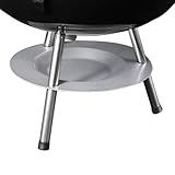 SONGMICS Holzkohlegrill mit Deckel, emaillierter Kugelgrill klein Ø 34,5 cm für Garten, Party, Camping, Standgrill mit Ascheauffangschale GBQ14BK, Schwarz - 6
