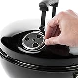 Bruzzzler Kugelgrill, tragbarer Kugelgriller in solider Verarbeitung, bequem zu transportieren und perfekt für Outdoor, Garten und Camping, Durchmesser ca. 35 cm - 4