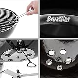 Bruzzzler Kugelgrill, tragbarer Kugelgriller in solider Verarbeitung, bequem zu transportieren und perfekt für Outdoor, Garten und Camping, Durchmesser ca. 35 cm - 6