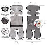 Atmungsaktive Sommer Sitzeinlage, Sitzauflage für Kinderwagen, Buggy, Kindersitz und Babyschale - Kühlt und schützt den Sitzbezug vor Flecken - 2