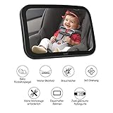 Bable Rücksitzspiegel, Spiegel Auto Baby, Rückspiegel Baby Autospiegel Shatterproof Car Rückspiegel kompatibel mit meisten Auto drehbar doppelriemen, 360° schwenkbar für Baby Kinderbeobachtung - 2