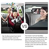 Bable Rücksitzspiegel, Spiegel Auto Baby, Rückspiegel Baby Autospiegel Shatterproof Car Rückspiegel kompatibel mit meisten Auto drehbar doppelriemen, 360° schwenkbar für Baby Kinderbeobachtung - 6