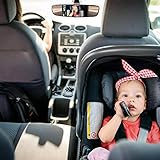 Bable Rücksitzspiegel, Spiegel Auto Baby, Rückspiegel Baby Autospiegel Shatterproof Car Rückspiegel kompatibel mit meisten Auto drehbar doppelriemen, 360° schwenkbar für Baby Kinderbeobachtung - 7