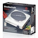 ROMMELSBACHER THS 2022/E Einzelkochplatte Gastro (XXL Profi-Gussheizplatte mit 220mm Durchmesser, 2000 W, Made in Germany) Edelstahl - 4