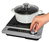 Karcher Black Star Induktionsplatte (10 Heizstufen, wählbare Temperatur 60-240°C, automatische Topferkennung, 30 x 36 cm) silber/schwarz - 3