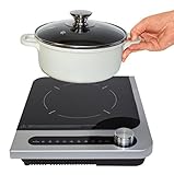 Karcher Black Star Induktionsplatte (10 Heizstufen, wählbare Temperatur 60-240°C, automatische Topferkennung, 30 x 36 cm) silber/schwarz - 4