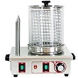 Beeketal 'BHG06c' Profi Gastro Hot Dog Maker mit 2 Heizspießen und 170 mm Korbdurchmesser, Edelstahl Hot Dog Maschine zum erhitzen von Würsten und aufwärmen von Hot Dog Brötchen, Edelstahl Ausführung - 2