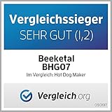 Beeketal 'BHG06c' Profi Gastro Hot Dog Maker mit 2 Heizspießen und 170 mm Korbdurchmesser, Edelstahl Hot Dog Maschine zum erhitzen von Würsten und aufwärmen von Hot Dog Brötchen, Edelstahl Ausführung - 3