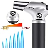 RenFox Küchenbrenne Flambierbrenner Butangasbrenner mit Sicherheitsschloss Butan Gasbrenner für Creme Brulee, BBQ, Grill, Kerzen,Herd,Kochen, Backen(Butan inbegriffen Nicht) - 3