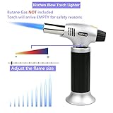 Philonext Küchenbrenne Flambierbrenner Butan Gasbrenner für die Küche Home Küche-Schwarz für Creme Brulee, Gebäck, Desserts, Camping ( Butan inbegriffen nicht ) - 3