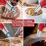 Kollea Flambierbrenner, küchenbrenne Butan Gasbrenner mit Flammenregler, Küche Flambierer 1300°c für Creme Brulee, BBQ, Grill, Kerzen, Kochen, Backen - 6