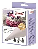 Kaiser Profi Spritzbeutel-Set, 7-teilig Spritzbeute,l mit Adapter, 5 Edelstahl-Tüllen, spülmaschinengeeignet - 3
