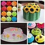 Wenburg Spritzbeutel Set Premium I 7 Große Spritztüllen - Baumwolle Spritztüte 35 cm - Adapter I Professionelle Edelstahl Aufsätze für Kuchen, Torten, Keksen-Dekoration. Geschenk-Edition - 7