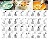 Spritztüllen Set, 38 Stücke Professionelles Set Tüllen Aufsätze, Silikon Spritzbeutel, Einwegspritzbeutel, Cakeup Förmecen für Cookies Pralinen, Plärzchen - 6