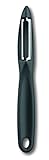 Victorinox Universalschäler, für Obst Gemüse, Extra scharf, Zackenschliff, Zweischneidig, Ergonomischer Griff, schwarz - 2