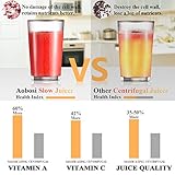 Aobosi Kompakt Slow Juicer/Edelstahl Entsafter/Saftpresse für Obst und Gemüse mit tragbar Griff/Rücklauffunktion/geräuschlosem Motor und Reinigungsbürste für einen nährstoffreichen Saft - 4