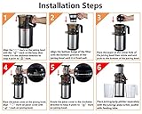 Aobosi Kompakt Slow Juicer/Edelstahl Entsafter/Saftpresse für Obst und Gemüse mit tragbar Griff/Rücklauffunktion/geräuschlosem Motor und Reinigungsbürste für einen nährstoffreichen Saft - 8