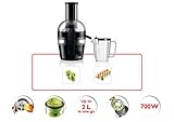 Philips HR1855/00 Entsafter (700 Watt, 2 Liter, 1 Min QuickClean, Saftbehälter) schwarz - 4