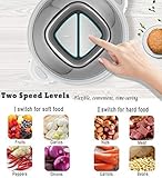 Amzchef Zerkleinerer Elektrisch Universalzerkleinerer mit Starker Motor, 2 L Edelstahlschüssel, 2 Geschwindigkeitsstufen | 300W Multizerkleinerer für Fleisch,Zwiebeln, Obst, Gemüse und Babynahrung - 3