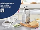 Leifheit Vierkantreibe ComfortLine-Serie mit 4 Reibflächen zum feinen/groben Reiben und Schneiden, Küchenreibe aus rostfreiem Edelstahl, Kunststoff-Einsatz am Griff der Reibe für sicheren Halt - 2