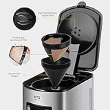 Kaffeemaschine KYG Filter-Kaffeemaschine mit Timer-Funktion 1,8 Liter Glaskanne 1000 Watt schwarz/edelstahl MEHRWEG - 3