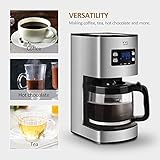 Kaffeemaschine KYG Filter-Kaffeemaschine mit Timer-Funktion 1,8 Liter Glaskanne 1000 Watt schwarz/edelstahl MEHRWEG - 6