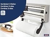 Leifheit Wandrollenhalter Parat Royal für 3 Rollen, Küchenrollenhalter für glatte Schnittkanten, Papierrollenhalter für griffbereite Folien - 2