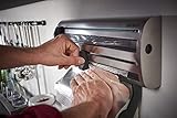Leifheit Wandrollenhalter Parat Royal für 3 Rollen, Küchenrollenhalter für glatte Schnittkanten, Papierrollenhalter für griffbereite Folien - 6
