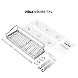 Oriware küchenrollenhalter mit Regal Wand Küchenrollenspender Küchenpapierhalter Papierrollenhalter Badezimmer Aufbewahrung Ohne Bohren - Edelstahl Matt - 7