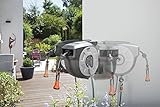 GARDENA city gardening Wand-Schlauchbox 15 m: Schlauchaufroller mit 15 m Qualitätsschlauch und Brause, 180° schwenkbar, kurze Arretierstopps, automatischer Schlaucheinzug, zur Wandmontage (18402-20) - 3