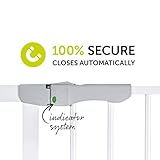 Hauck Autoclose N Stop/ Türschutzgitter/ Treppengitter/ Magnetverschluss/automatisch selbstschließend/Sichtindikator/ beidseitig zu öffnen/ 75 - 80 cm/ bis 122 cm erweiterbar/ohne Bohren/Metall/Weiß - 4