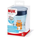 NUK Magic Cup Trinklernbecher, 360° Trinkrand, auslaufsicher abdichtende Silikonscheibe, 8+ Monate, BPA-frei, tiger (blau), 230 ml - 7