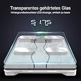 iTeknic Digitale Personenwaagen Körperfettwaage Bluetooth Digital Körperwaage Körperanalyse Körperfettüberwachung Bluetooth Gewicht Waage mit APP BMI, bis 180kg, MEHRWEG - 3