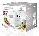 ROMMELSBACHER DA 750 Dörrapparat (Dörrautomat mit innovativer Technologie für Fleisch, Obst, Gemüse, Pilze & mehr, Gesamtdörrfläche über 3000 cm², erweiterbar) weiß - 7
