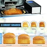 Bvivoa Brotbackautomat Brotbackmaschine Backmeister mit 19 Programme für 500g-1000g Brotgewicht, 710W, 15 Stunden Timing-Funktion, Warmhaltefunktion, Sichtfenster und LED Bildschirm, Silber (Silber) - 5