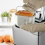 Bvivoa Brotbackautomat Brotbackmaschine Backmeister mit 19 Programme für 500g-1000g Brotgewicht, 710W, 15 Stunden Timing-Funktion, Warmhaltefunktion, Sichtfenster und LED Bildschirm, Silber (Silber) - 8