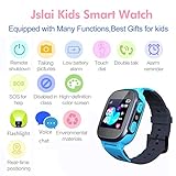 Jaybest Kid Smart Watch LBS Tracker,Touch LCD Kinder Smartwatch mit Kamera Taschenlampen Anti-Lost Voice Chat für 3-12 Jahre alt Jungen Mädchen Geburtstagsgeschenke(Blue) - 2
