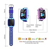 Bhdlovely Kinder SmartWatch Digital Camera Watch with Games, SOS and 1.44 inch Touch LCD for Boys Girls Birthday (Blau) (S12BIUE) - 5