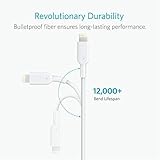 Anker iPhone Ladekabel Powerline II iPhone Kabel 0,9m Lightning Kabel, [Apple MFi-Zertifiziert] für iPhone XS/XS Max/XR/X/ 8/8 Plus/SE/ 7/7 Plus/ 6s/ 6/6 Plus/ 5S/ 5/ iPad Pro (Weiß) - 3