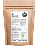 BIO Hagebuttenpulver - 500g, Rohkostqualität - 100 Prozent BIO, Pulver aus ganzen Hagebutten gemahlen, Großpackung mit Preisvorteil - Gemahlen, abgefüllt und kontrolliert in Deutschland (DE-ÖKO-005) - 2