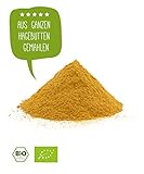 BIO Hagebuttenpulver - 500g, Rohkostqualität - 100 Prozent BIO, Pulver aus ganzen Hagebutten gemahlen, Großpackung mit Preisvorteil - Gemahlen, abgefüllt und kontrolliert in Deutschland (DE-ÖKO-005) - 4