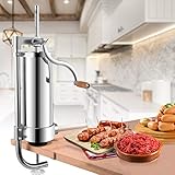GOPLUS Edelstahl Wurstfüller Wurstfüllmaschine manuell Wurstmaschine Wurstpress Wurstspritze (3L) - 2