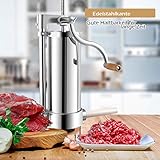 GOPLUS Edelstahl Wurstfüller Wurstfüllmaschine manuell Wurstmaschine Wurstpress Wurstspritze (3L) - 5