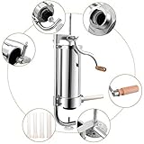 GOPLUS Edelstahl Wurstfüller Wurstfüllmaschine manuell Wurstmaschine Wurstpress Wurstspritze (3L) - 6