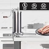 MASTER FENG Wurst Füllung Maker - Selbstgemachtes Edelstahlfleisch, Sausage Stuffer Wurstmaschine Wurstspritze Wurstpresse das Küchenmaschinenaufsatz füllt, mit 8 Füllröhrchen für (5 Pfund vertikal) - 3