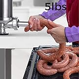 MASTER FENG Wurst Füllung Maker - Selbstgemachtes Edelstahlfleisch, Sausage Stuffer Wurstmaschine Wurstspritze Wurstpresse das Küchenmaschinenaufsatz füllt, mit 8 Füllröhrchen für (5 Pfund vertikal) - 7
